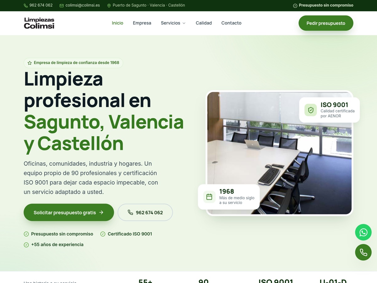 Vista previa de la web de Colimsi